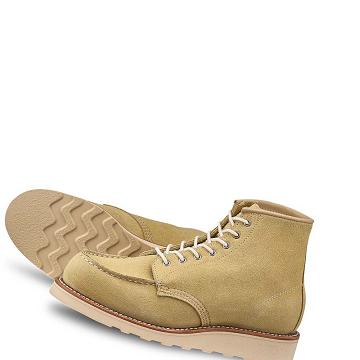 Khaki Red Wing 6-Inch Classic Moc Heritage Short in Abilene Leather Women's Boots | CA424TCE