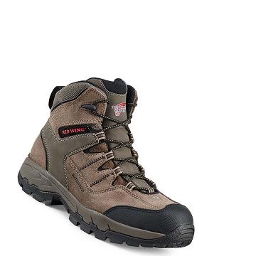 Khaki Red Wing TruHiker 6-inch Waterproof Safety Toe Men's Hiking Boots | CA295RVD
