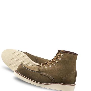Olive Red Wing 6-inch Classic Moc Heritage Short in Mohave Leather Women's Boots | CA420OKI